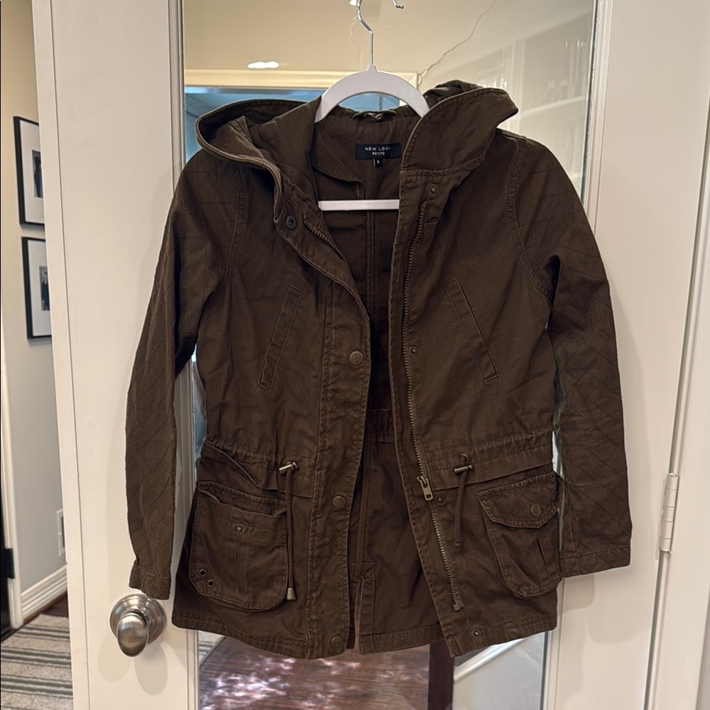 New look petite Brown Hooded Jacket